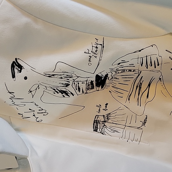 Karl Lagerfeld Paris Womens Signature Script Blaze Soft White Size 6 Nwot - Picture 4 of 6